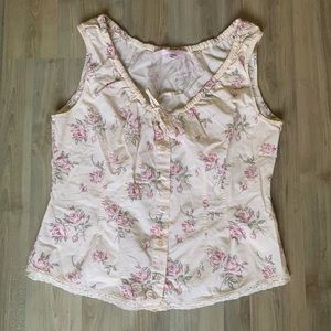 Victoria's Secret Yellow Floral Tank Top